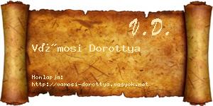 Vámosi Dorottya névjegykártya